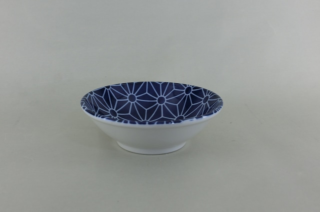藍小紋伝統柄シリーズ 小鉢(麻の葉)