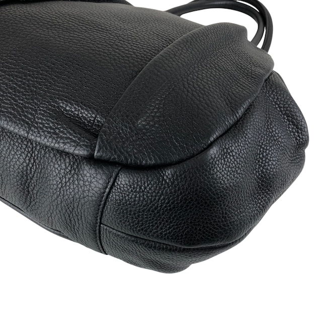 PRADA プラダ トートバッグ ブラック ロゴ レザー ラウンド vintage ヴィンテージ オールド 7zspmn