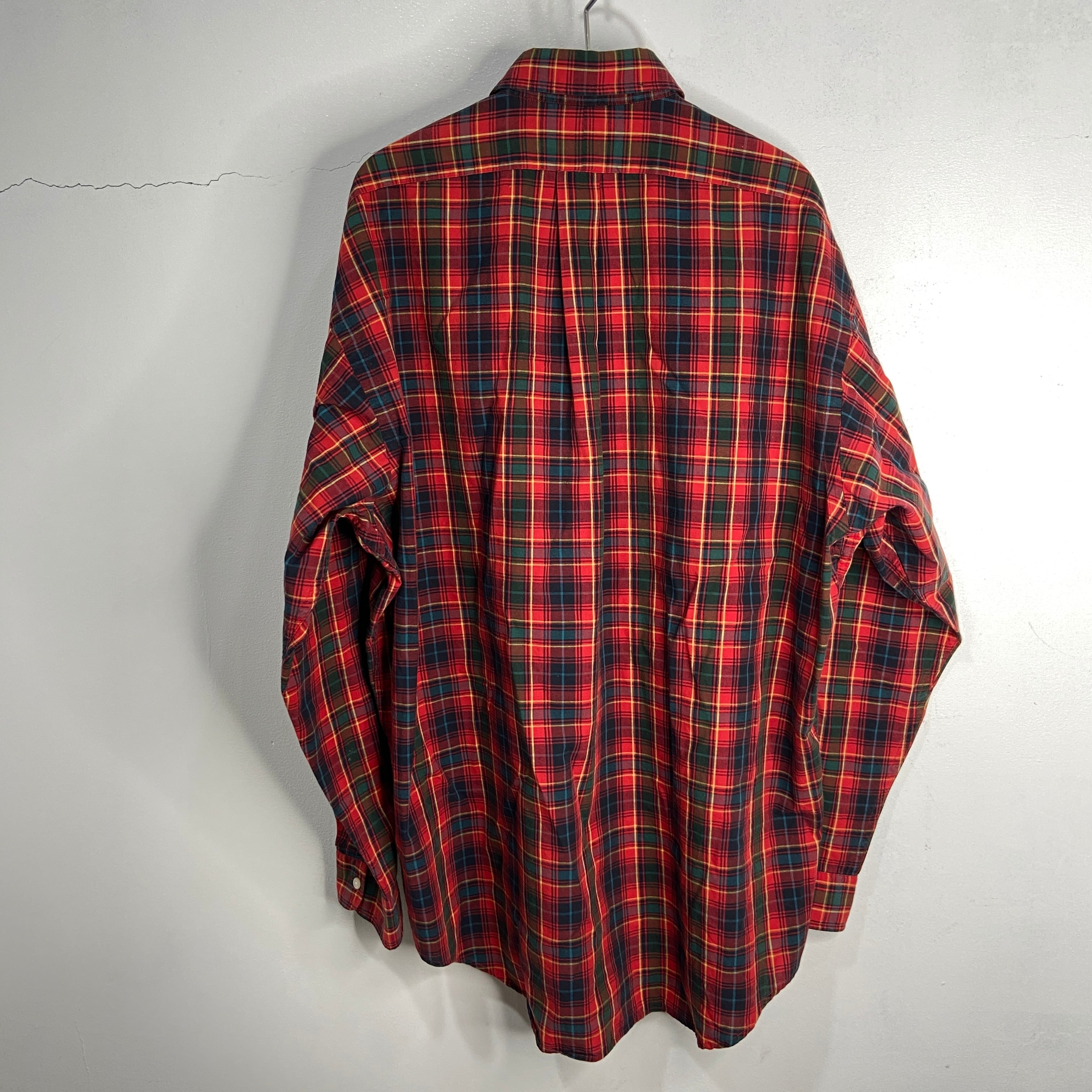 送料無料』Ralph Lauren 90s チェックシャツ BIG SHIRT L 長袖 | 古着