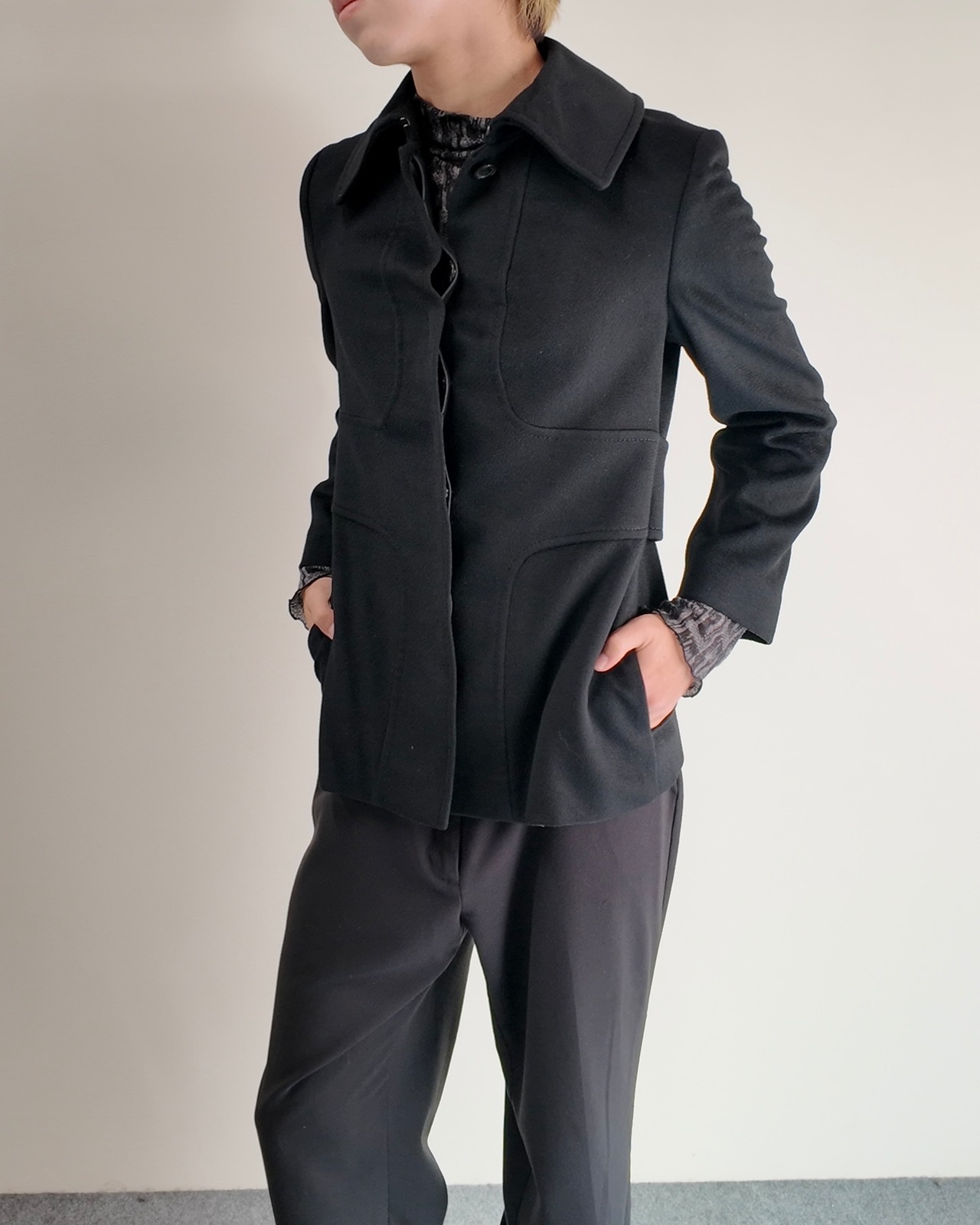 【MAX MARA】cross detail button up short coat