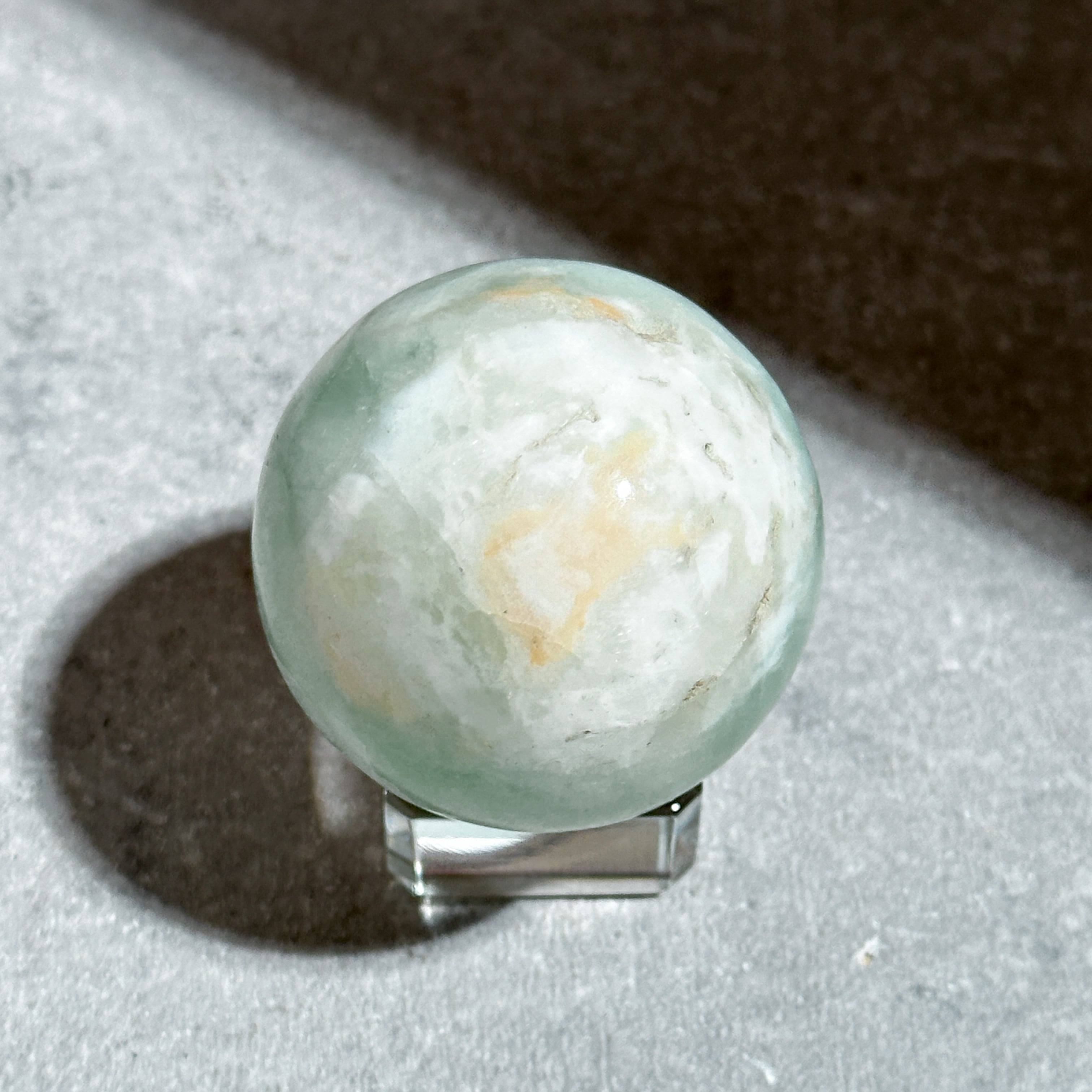 カリビアンブルーカルサイト スフィア（丸玉）01◇Caribbian Blue