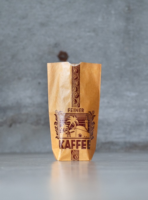 "FEINER KAFFEE" 1970s Coffee bean bag d.yellow