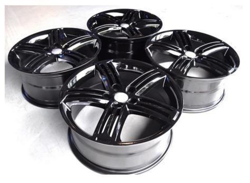 19インチ Black ホイール ( ４本セット ) VW ゴルフ R GTI ジェッタ パサート ビートル CC フェートン シロッコ 　-DFO-1177