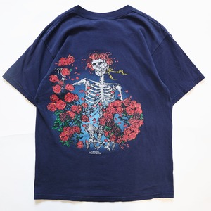 90S GRATEFUL DEAD SKELTON AND ROSES BAND TSHIRT