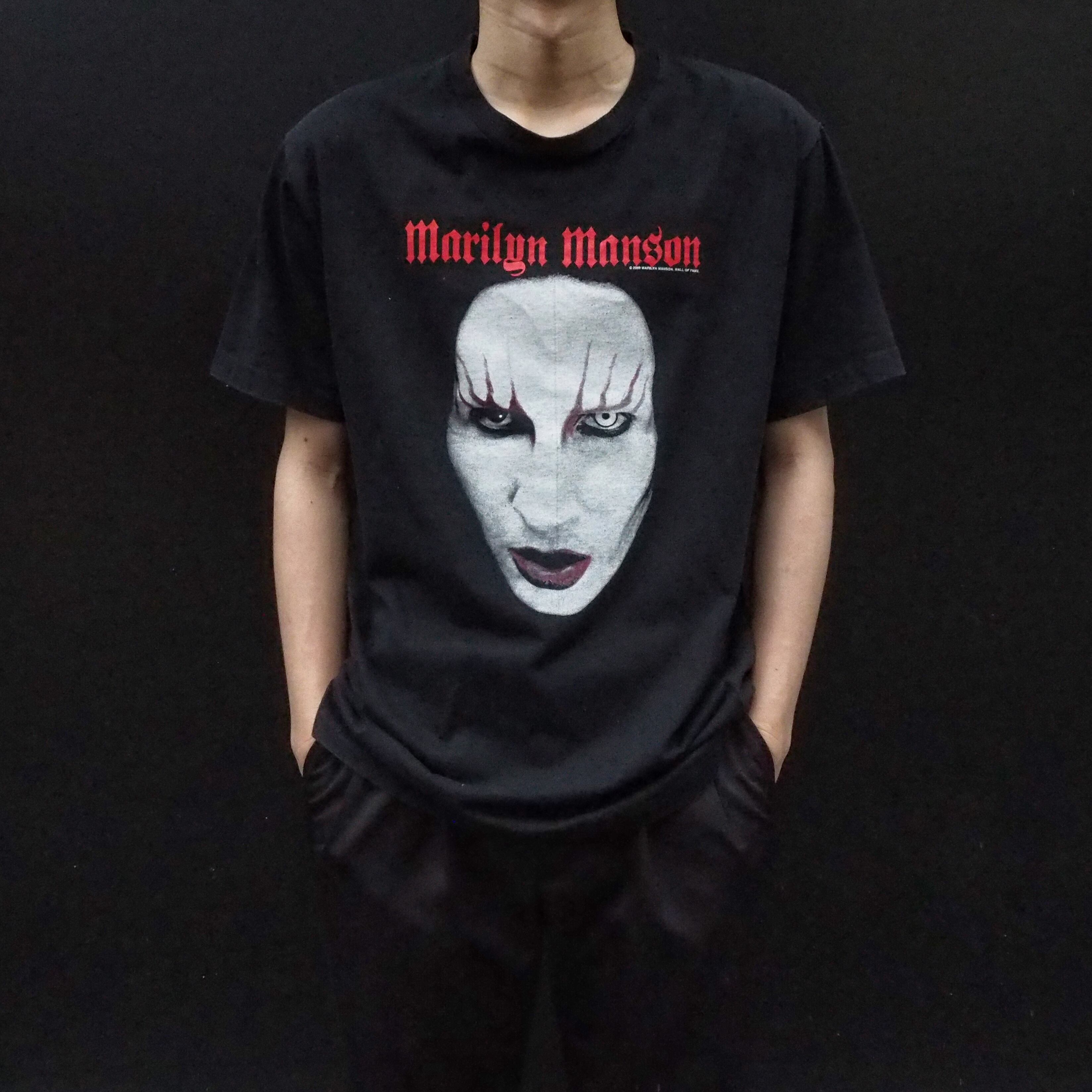 OLD 00's~ Marilyn Manson front printed rock t-shirt s/s | lansdowne 