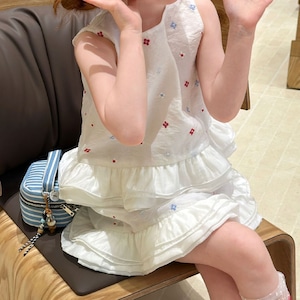 夏花柄刺しゅうベストセット