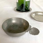 錫のタストヴァン　ワインテイスティングトレー　ピューター（shell） 11TWl37