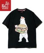 DOMDOM×goslowcaravan USAコットンカニバーガークマT（ブラック）