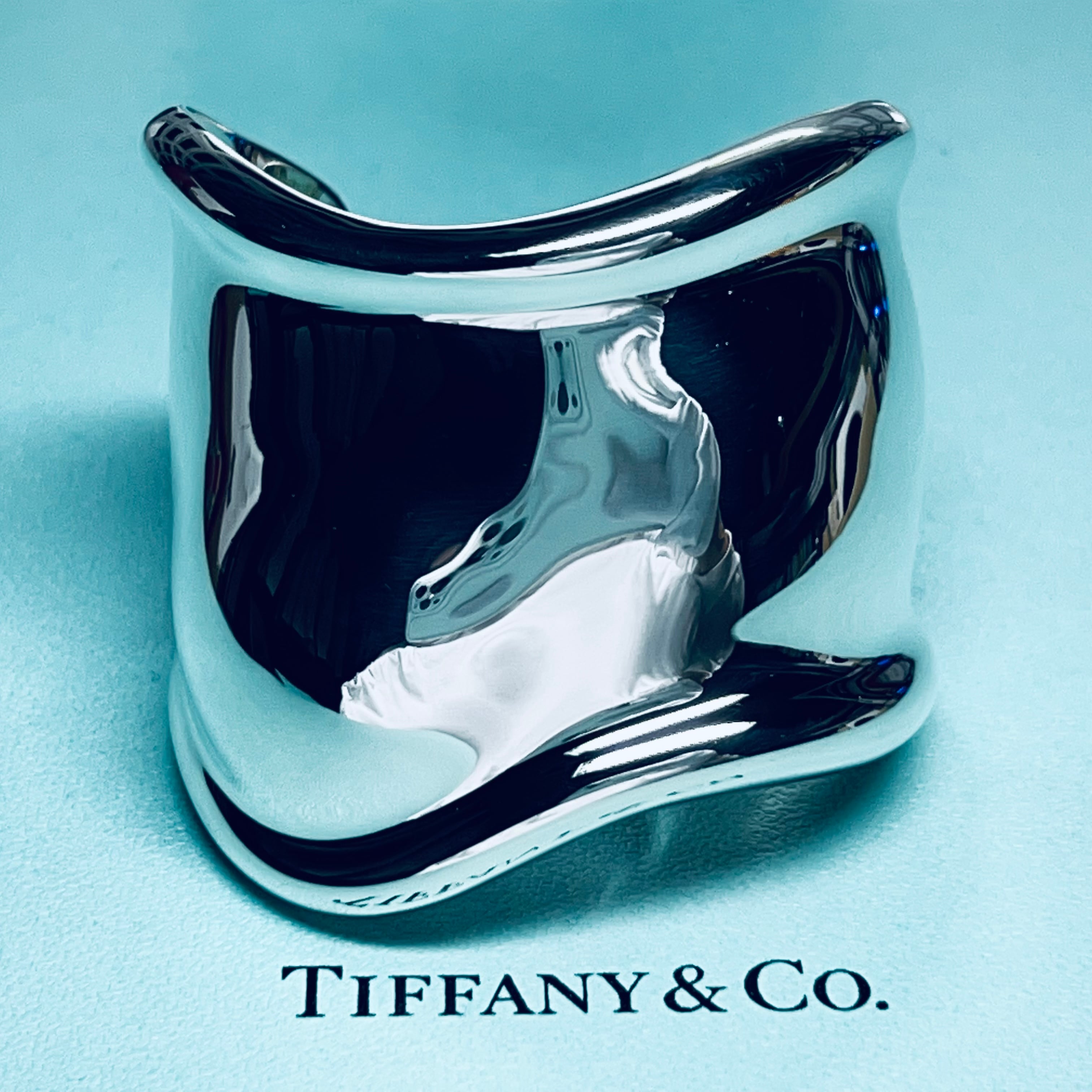 VINTAGE TIFFANY & CO. Bone Cuff Bracelet Sterling Silver 