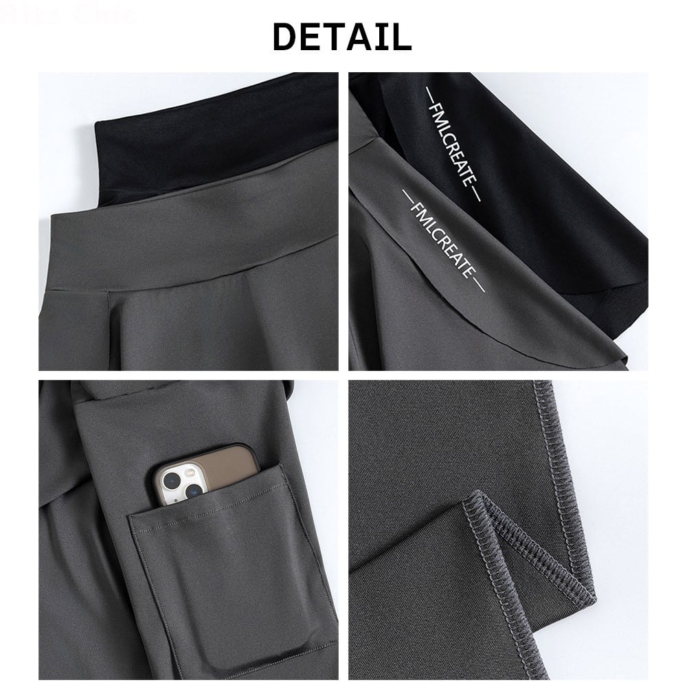 【送料無料】 スポーツパンツ スカート付き 重ね着風 ヨガパンツ レディース 春夏 韓国 ストレッチ フィットネス スポーツ ヨガ ダンス ハイウエスト スカート付きパンツ 大人可愛い 大人女子