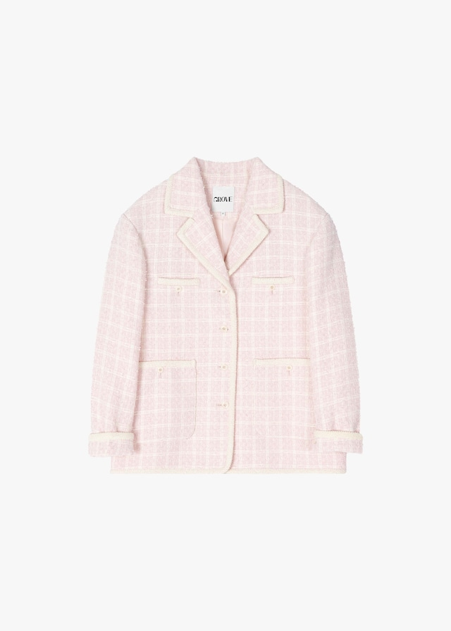 [GROVE] COCO JACKET [PINK] 正規品 韓国ブランド 韓国ファッション 韓国代行 日本 店舗  ブランド グローブ