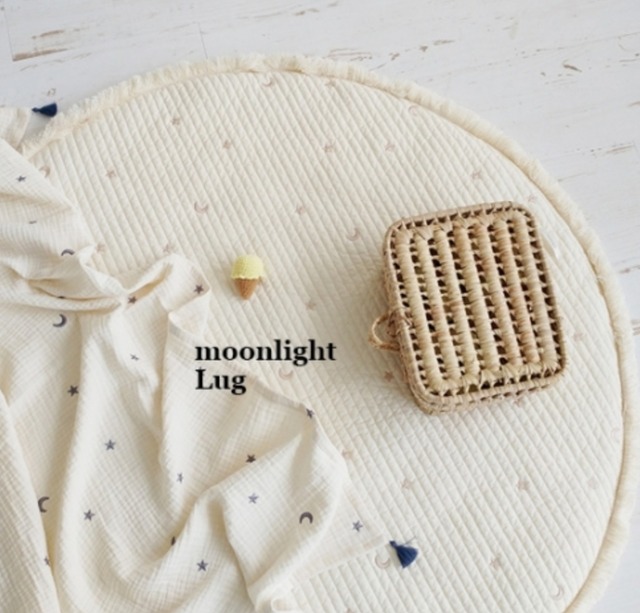 直送★予約商品★イブルマットラグ《月と星・円形110cm》