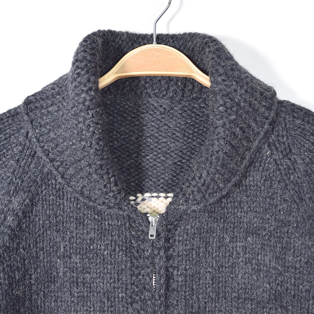 60s 70s シロクマ ヴィンテージ カウチンセーター ヘチマ襟