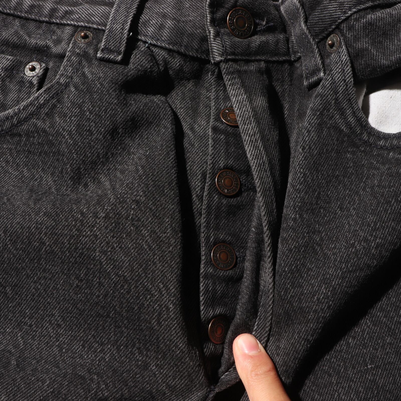32×30 Levi's 501 USA サルファーブラック デニムパンツ