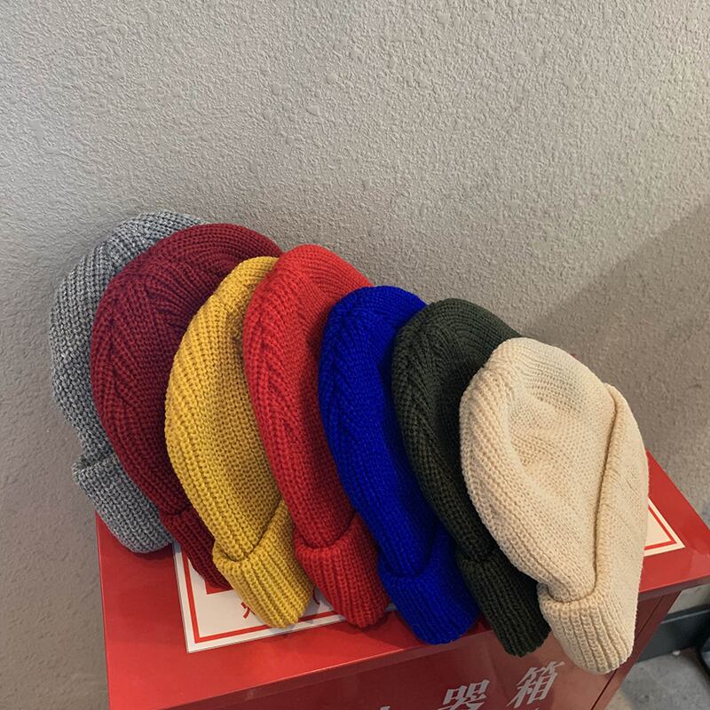 ウィンターキャップ オータムレッドレザーニット 帽子 秋物 冬物 ブラック・アイド・ピーズ55812116402