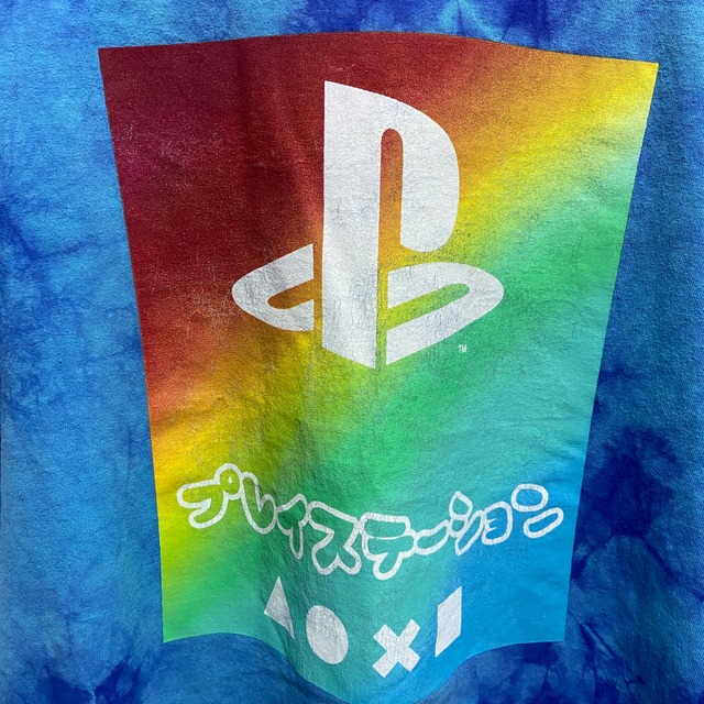 『送料無料』PlayStationプレイステーション　タイダイ染プリントTシャツ　M