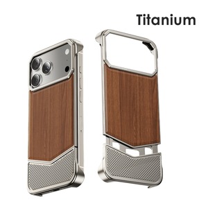 ◆iPhone 17Pro/17Pro Max◆ Wood &Aluminum Slide Phone Cover / ウッド & アルミニウム スライド スマホケース