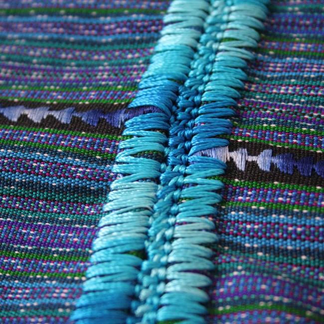 湖畔の村の青い手織物 /280a/ GUATEMALA グアテマラ | &JOURNEY