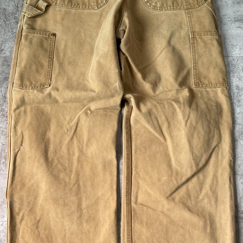 メキシコ製 ブラウン ダブルニー Carhartt B136-BRN 31×32 詳細写真14