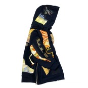 【hoodi45】 Remake Hoodie black × kimono