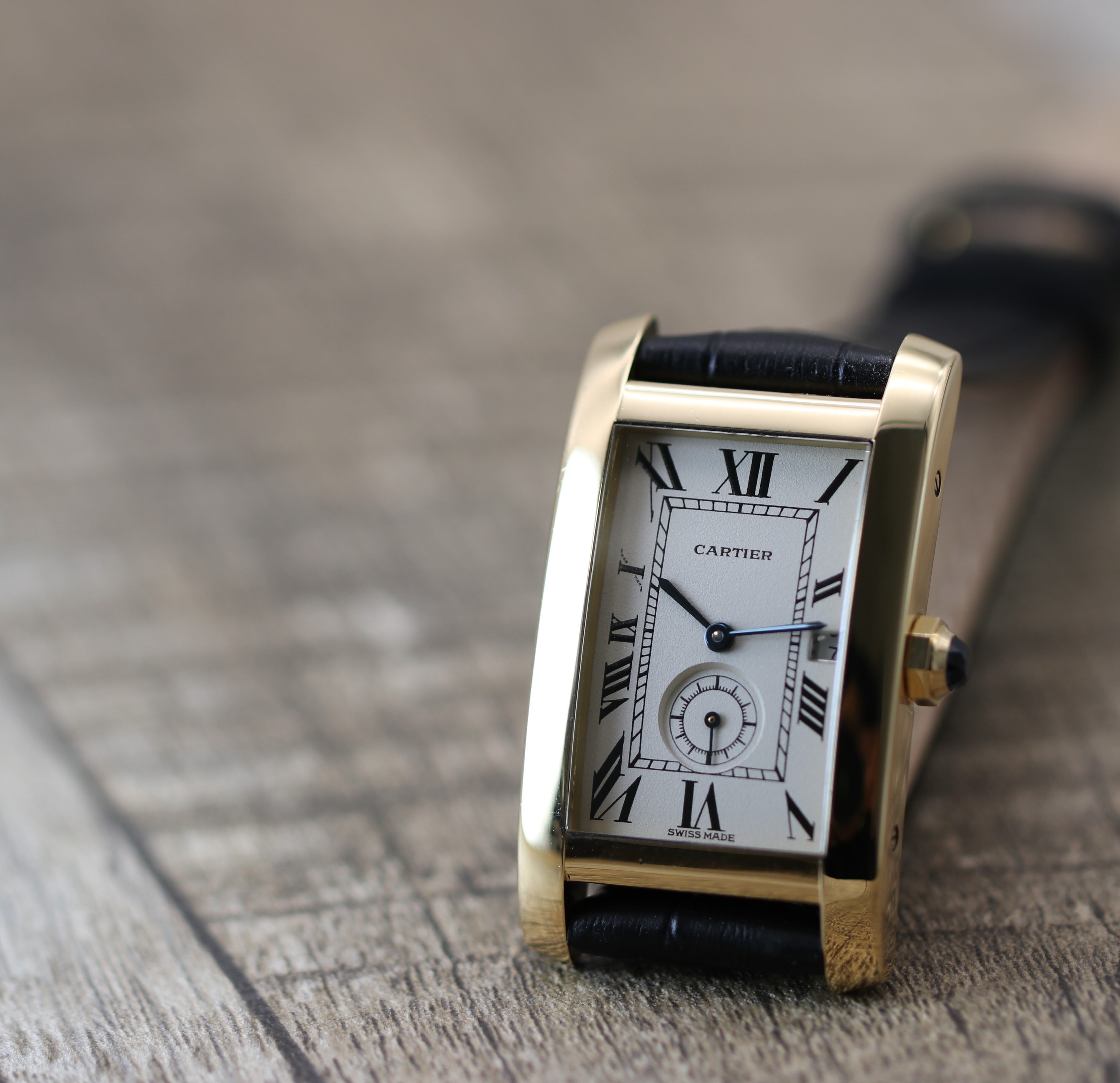 カルティエ　タンクアメリカンMM　K18YG 750YG イエローゴールド スモールセコンド メンズ クォーツ 腕時計 | Masaco  Vintage （マサコ ヴィンテージ ）腕時計やアクセサリーのお店 powered by BASE