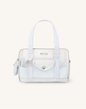 M/在庫確保済【seoru】Mesh Ballon Bag Silver&Blue