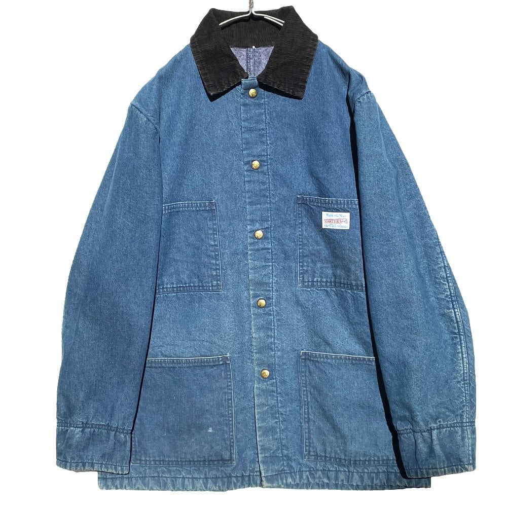 CARTERS] Coverall denim jacket with vintage blanket [1970s