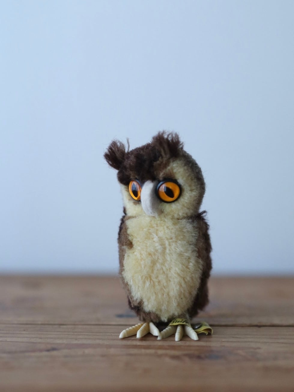 シュタイフ ポンポン バード フクロウ Steiff Woolen Owl 9㎝ ヴィンテージ シュタイフ ふくろう