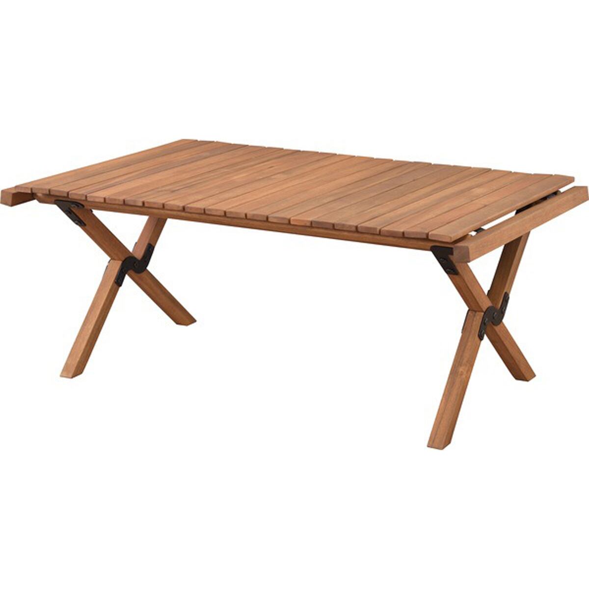 ロールトップテーブル RP-611 アウトドアテーブル 折りたたみ テーブル 机 木製 アウトドア 簡単設置 コンパクト 収納 収納袋付き リビングテーブル 持ち運び キャンプ ガーデン テラス 屋外