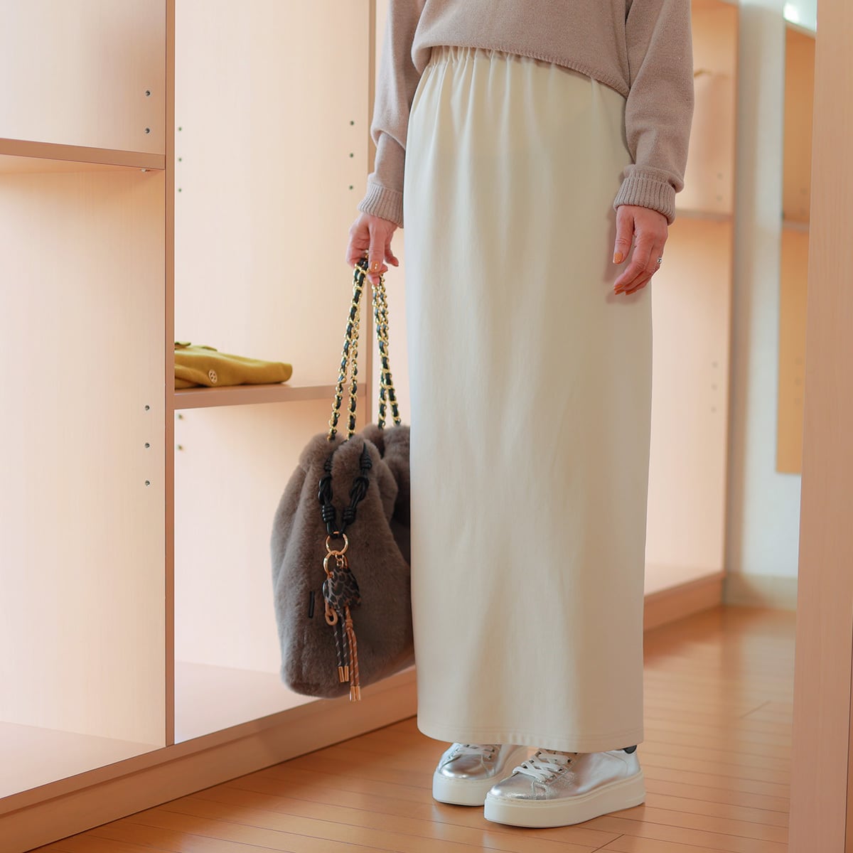 cafune (カフネ) レオサーモ ストレートタイトスカート =神スカート AUT edition=【