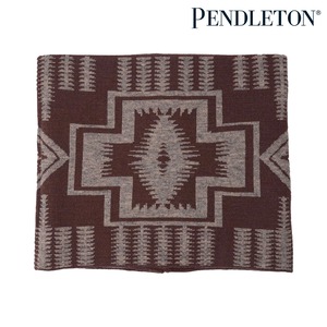 PENDLETON ペンドルトン リバーシブル ニット ネックウォーマー HARDING パターン ロゴ 防寒 ユニセックス 263033 BROWN