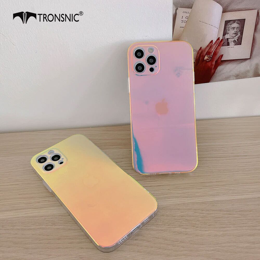 iphone12対応】 おしゃれ レーザー レインボーカラー ミラー 