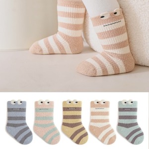 ベビー 冬新作　暖かい　ボーダー  ソックス 全5色