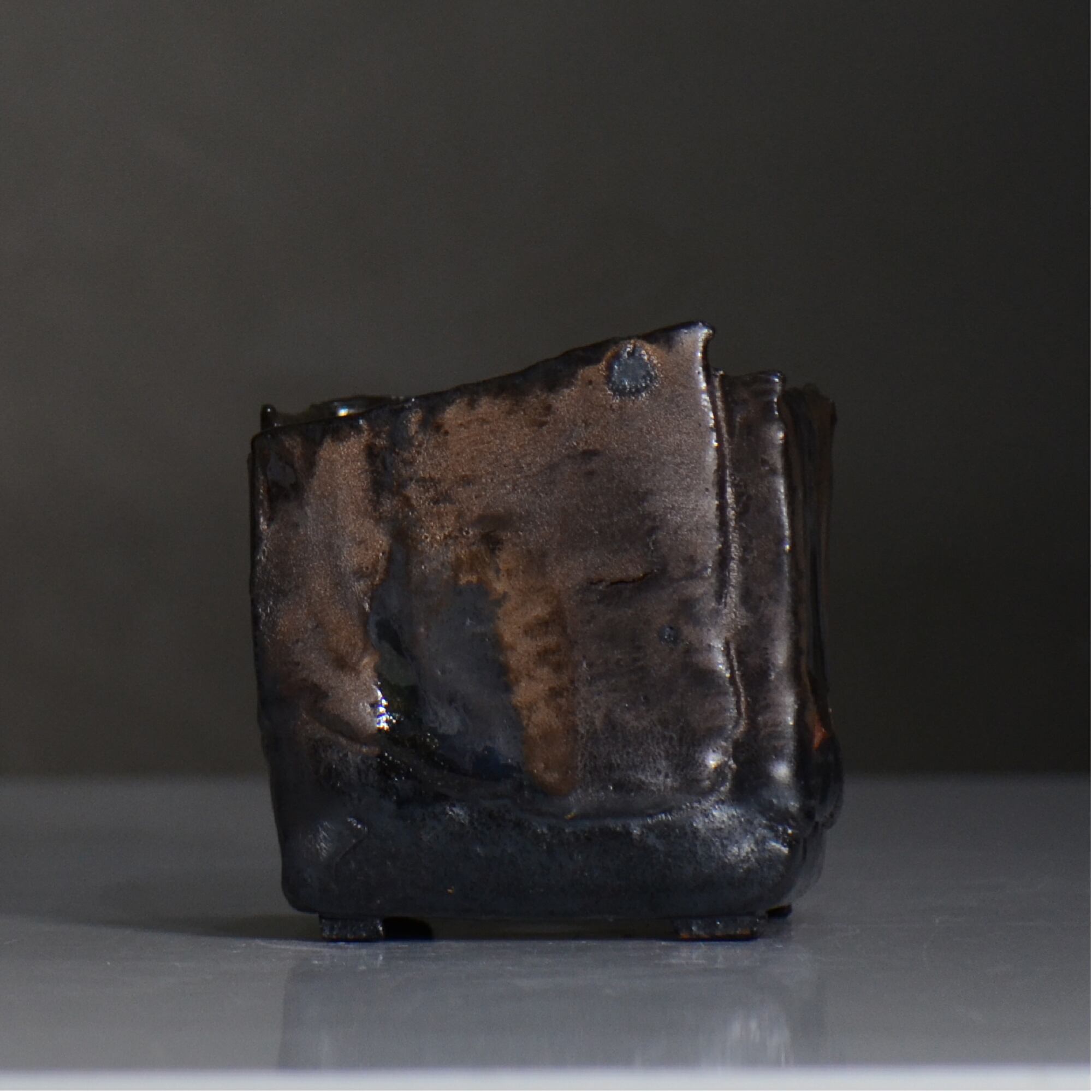 川合 牧人 / cube ブロンズ / mk2_cb10_s / 約φ10cm / 植木鉢