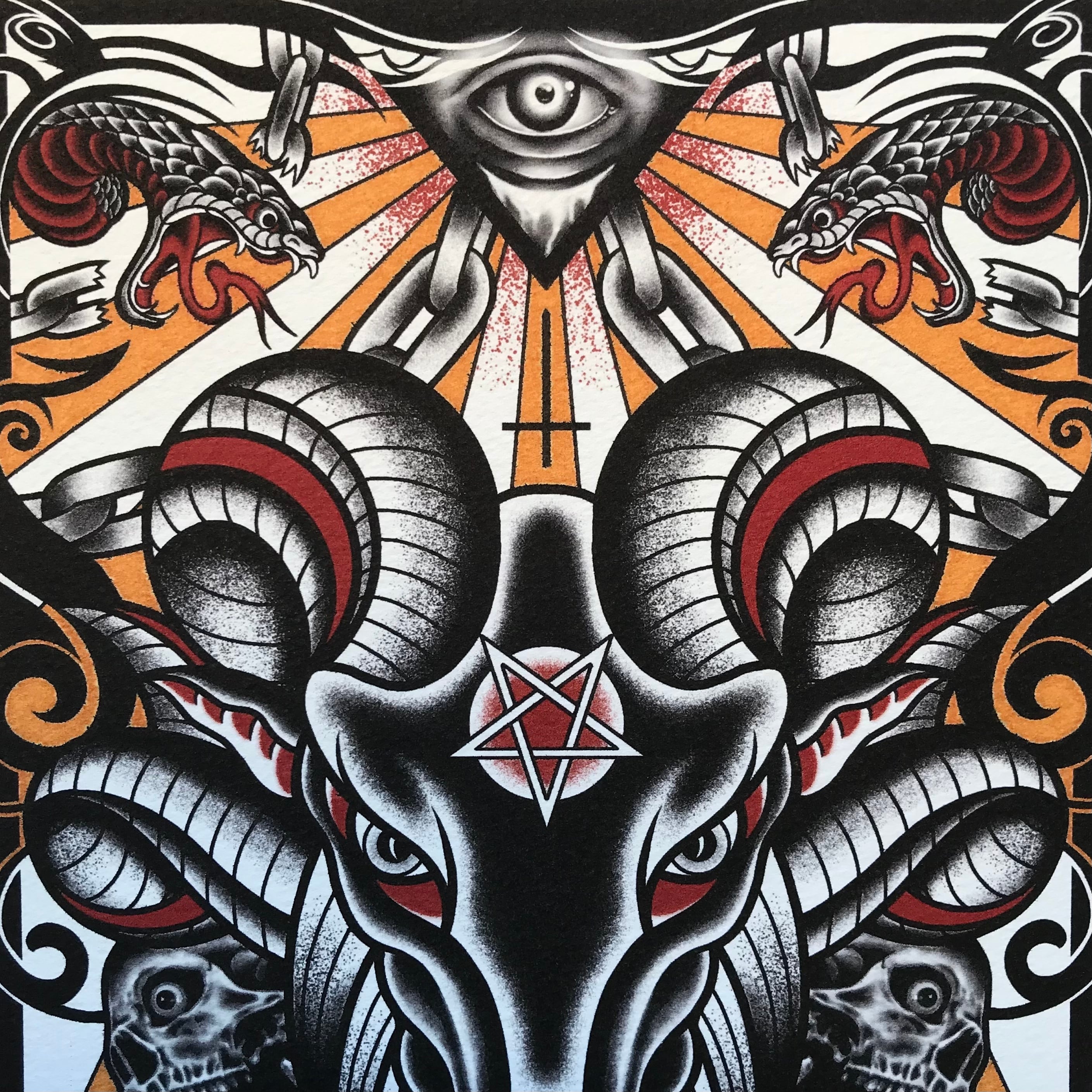 タトゥーデザイン　アートフレーム　パブミラー　アメリカ　ハンドメイド タトゥーデザイン アートフレーム パブミラー アメリカ