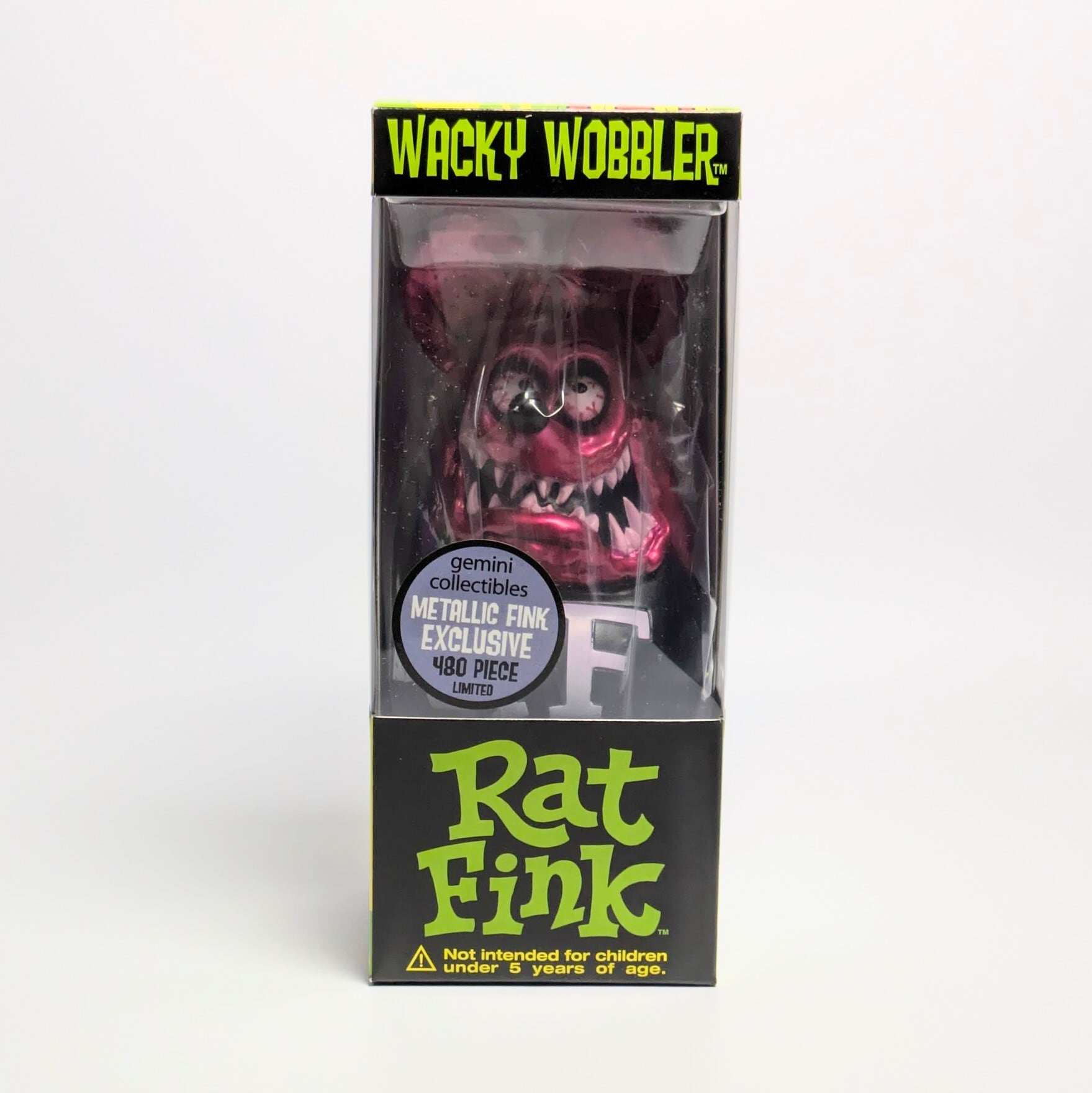 【 Rat Fink ラットフィンク 】WACKY WOBBLER 『 gemini collectibles METALLIC FINK EXCLUSIVE 』メタリックレッド メタリックフィンク エクスクル / FUNKO / ファンコ / ボビングヘッド 〚アメリカン雑貨 アメトイ〛