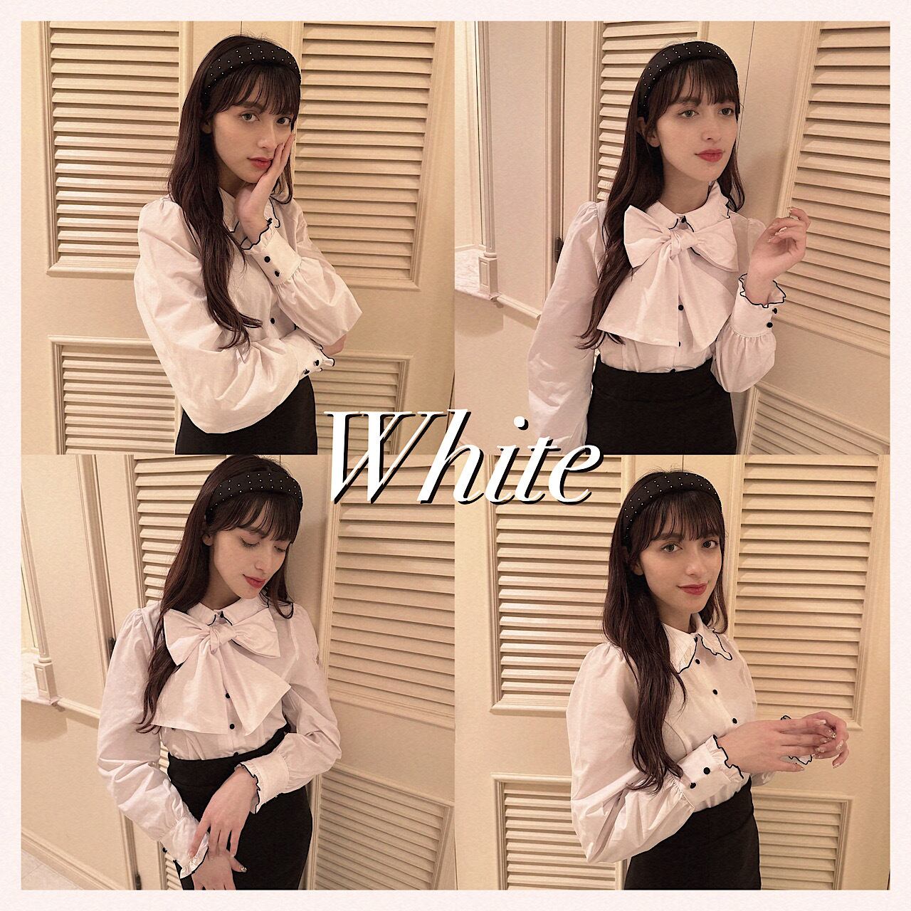 meltie 2way ribbon tie blouse