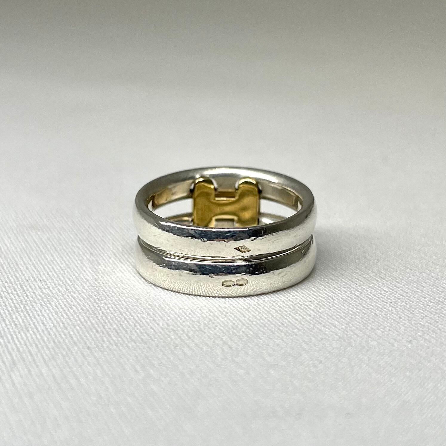 HERMES 約16号 オランプリング K18×シルバー925 シルバー エルメス | 2122 