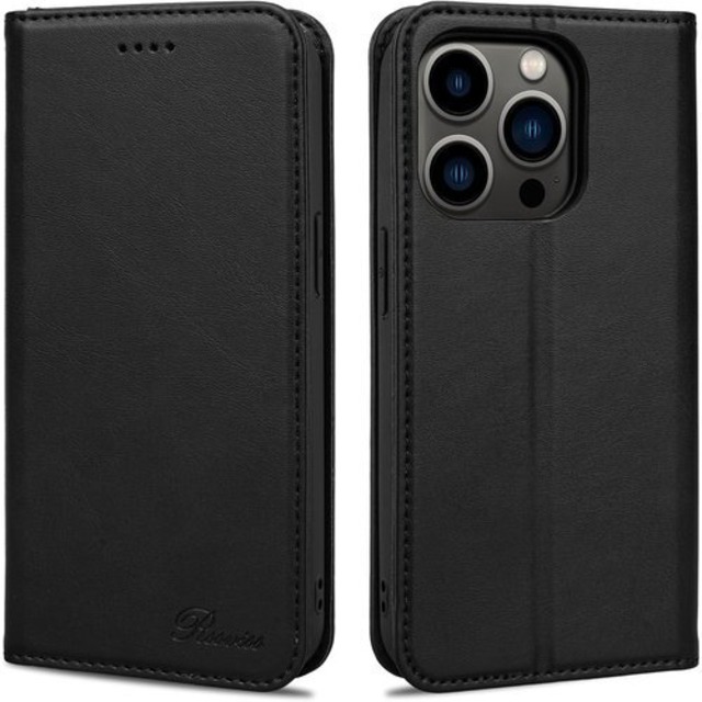 Rssviss iPhone 15 pro 用 ケース 手帳型 iPhone 15 pro 専用 手帳型ケース アイフォン 15 プロ 用 ケース 手帳型 マグネット式 iphone15 pro 専用 ケース 手帳型 カード収納 アイフォン 15 プロ 専用 手帳型 ケース スタンド機能 iPhone 15 pro 用 手帳ケース 軽量 6.1インチ適応 W1 ブラック 2077