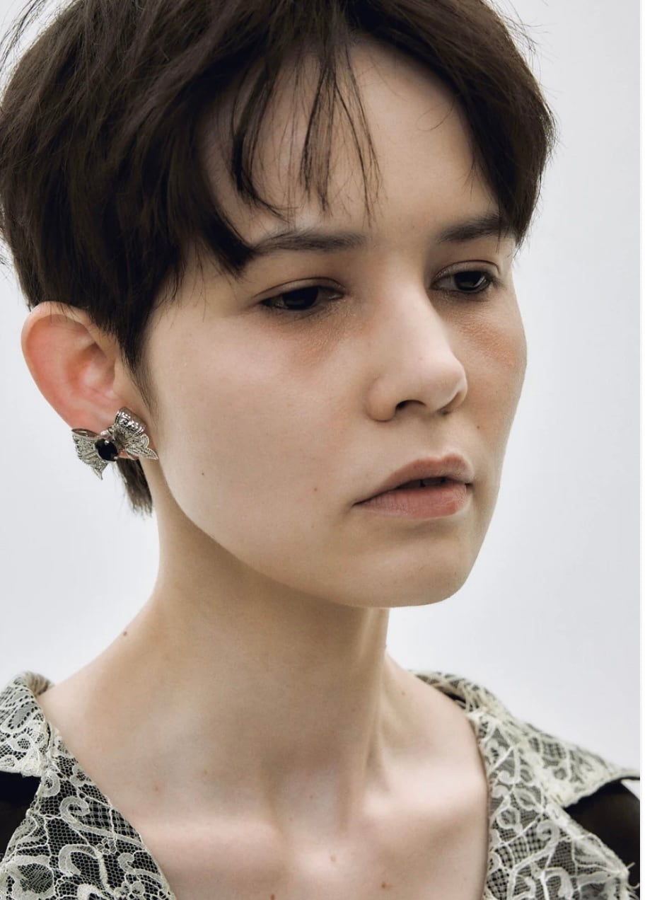 tanakadaisuke ribbon bijou earrings | AAR