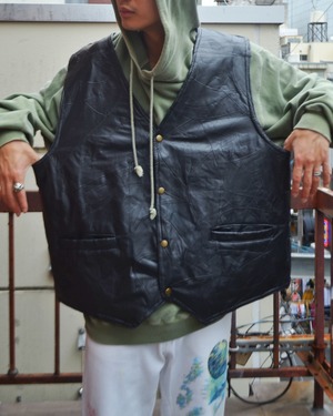 [XXL] tsugihagi leather vest