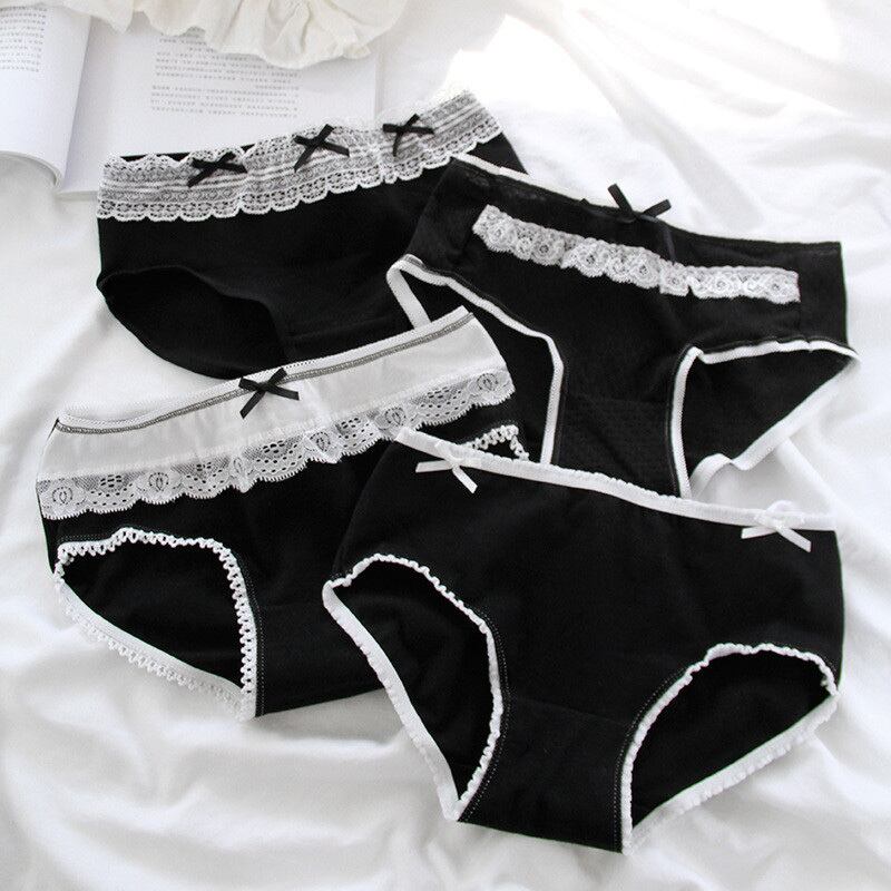 ブラックレースサマー薄手パンツ コットン 夏物 ピュア 萌量不足78779006229