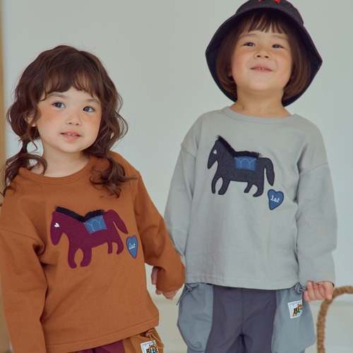 FIRST BLUE［取寄］horse embroidery tee 26autumn