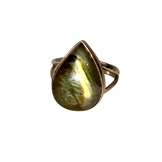 vintage silver labradorite ring