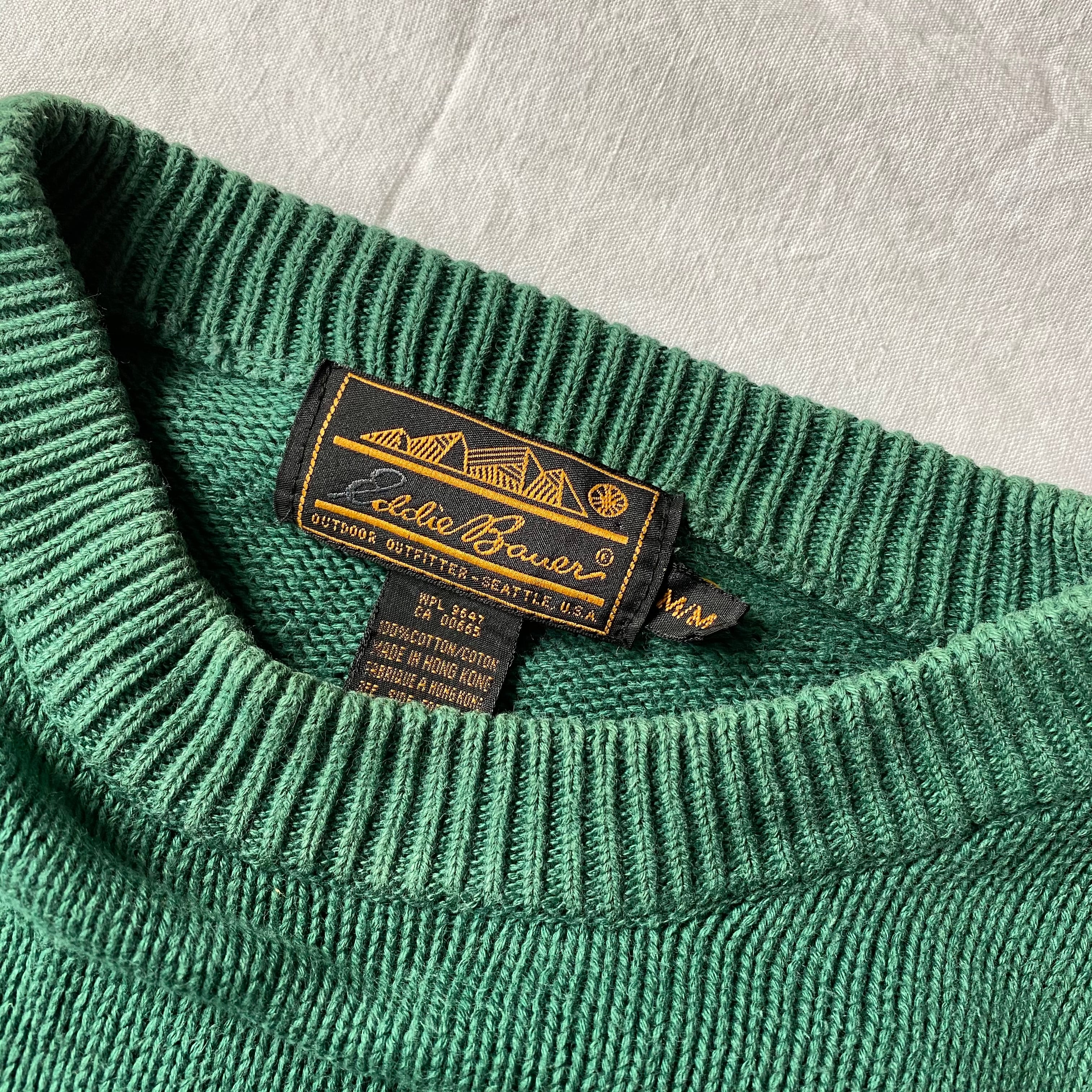 70s Eddie Bauer コットン セーター 古着 ヴィンテージ 旧タグ ニット