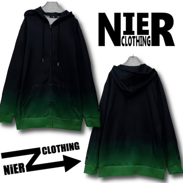 GRADATION ZIP OUTER【GREEN×BLACK】