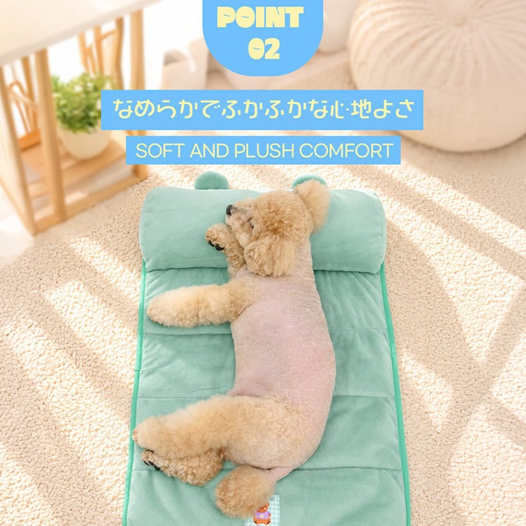 palette color pillow mat Msize 5color  /  犬用 マット 持ち運び 折りたたみ 洗濯可能 コンパクト 滑り止め ふわふわ 小型犬 中型犬 ベッド クッション