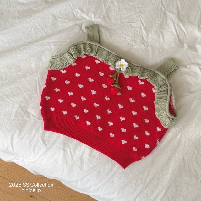 【5/12〆予約】<ninibello>  Heart berry knit