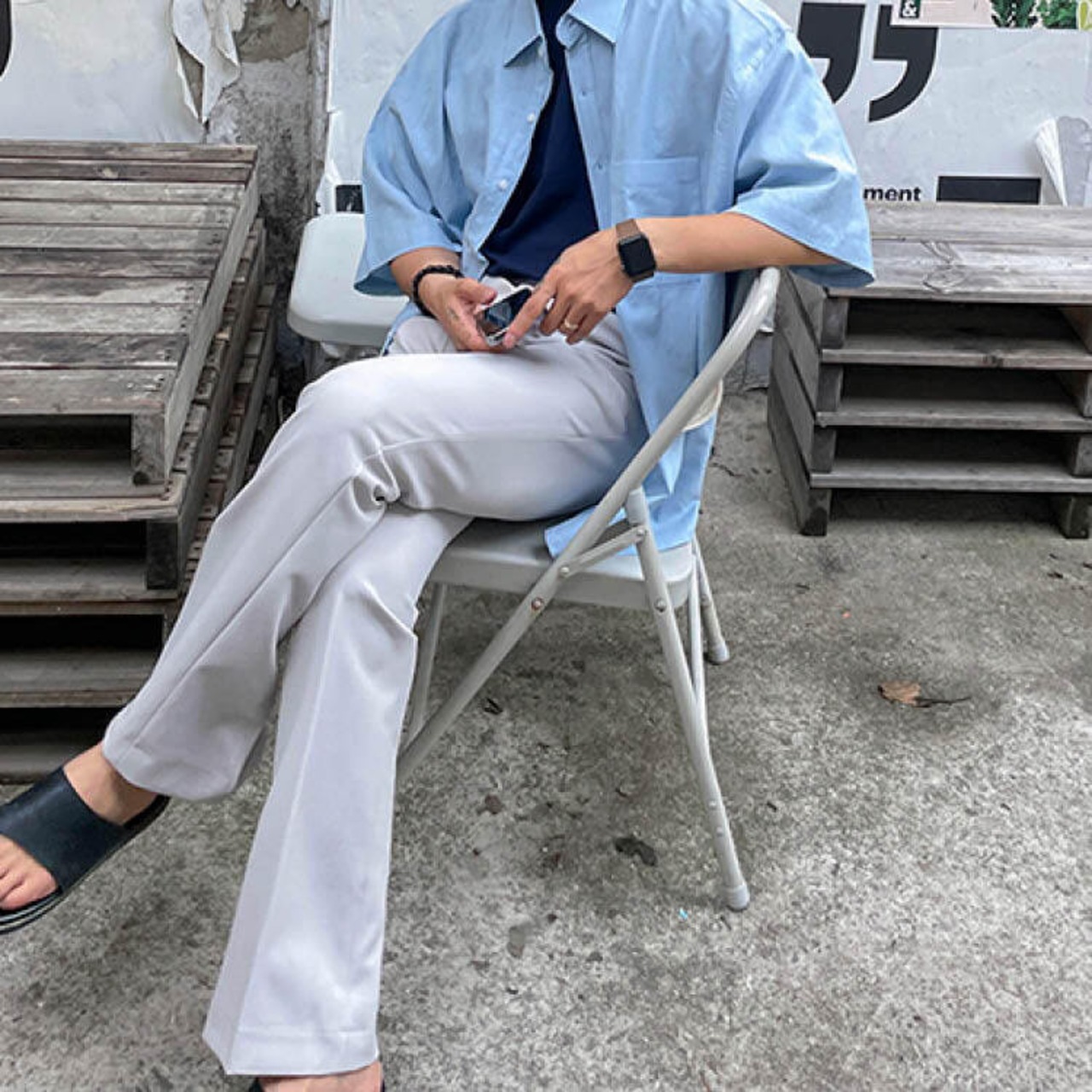 シンプルフレアレッグパンツ　MT0080120