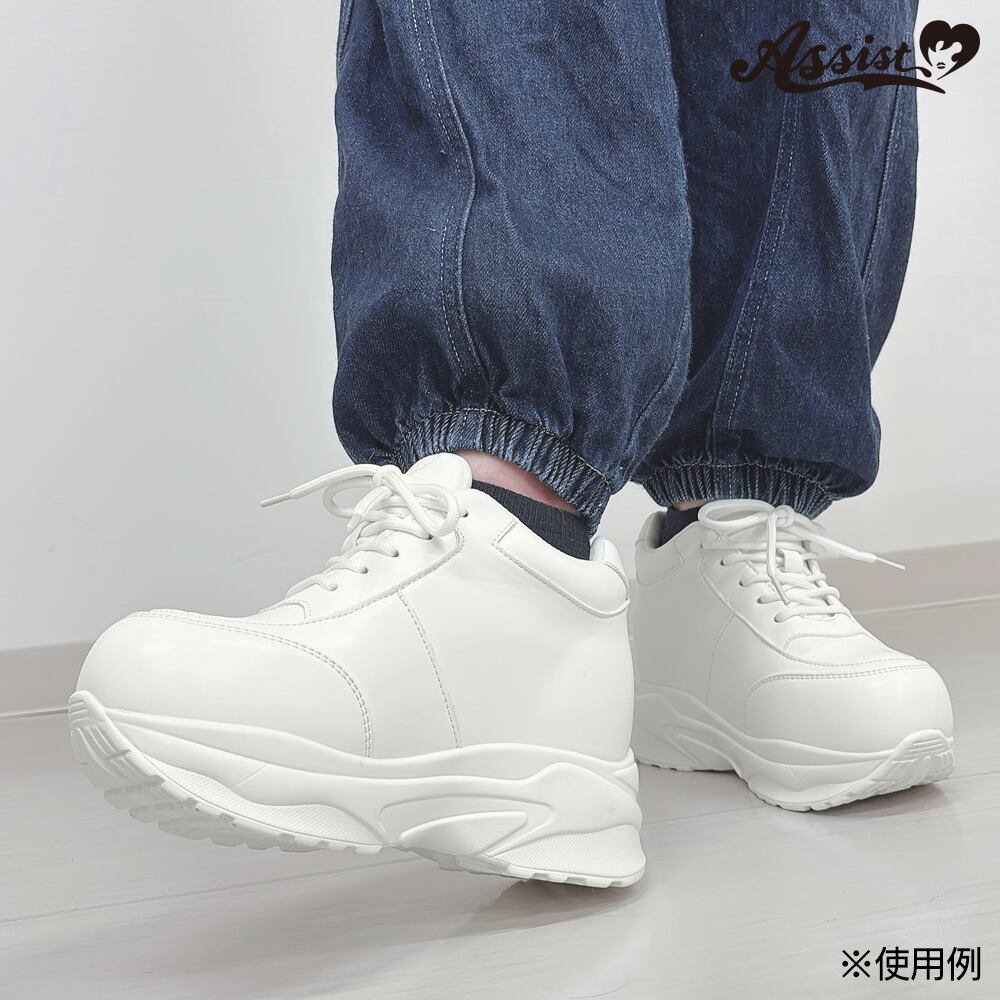 アシストウィッグ シークレットハイカットスニーカー シークレットシューズ LL コスプレ用ブーツ・シューズ シークレットハイカットスニーカー L